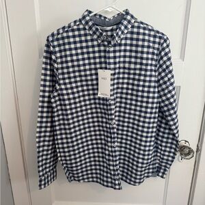 Marks & Spencer Blue and White Checkered Kids Button Down Shirt